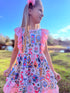 Girls Pink Goose Spring Dress + Matching Bow