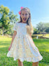 Girls Unicorn Floral Dress with Matching Bow - Bowtism