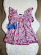 Bowtism Giraffe Flutter Dress With Matching Bow - Bowtism