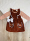 Bowtism Farm Lace Corduroy Dress with Matching Bow - Bowtism
