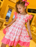 Bowtism Girls Preppy Bow Twirl Dress with Matching Bow - Bowtism