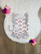 Bowtism Baby Retro Rainbow Romper with Matching Bow - Bowtism