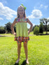 Girls Tropical Floral Shorts Set & Matching Bow