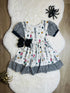 Bowtism Halloween Jack Bow Dress with Matching Bow - Bowtism