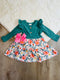 Bowtism Country Floral Abbey Dress with Matching Bow - Bowtism