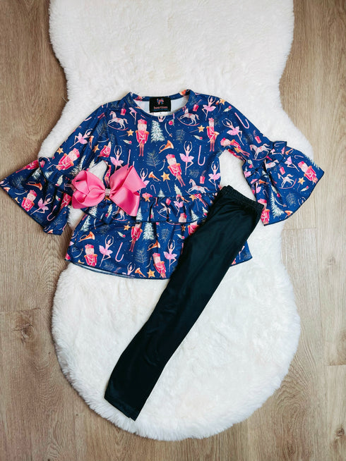 Bowtism Nutcracker Ballet Pants Set with Matching Bow - Bowtism