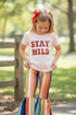 Girls Stay Wild Outfit Set with Flare Pants + Matching Bow