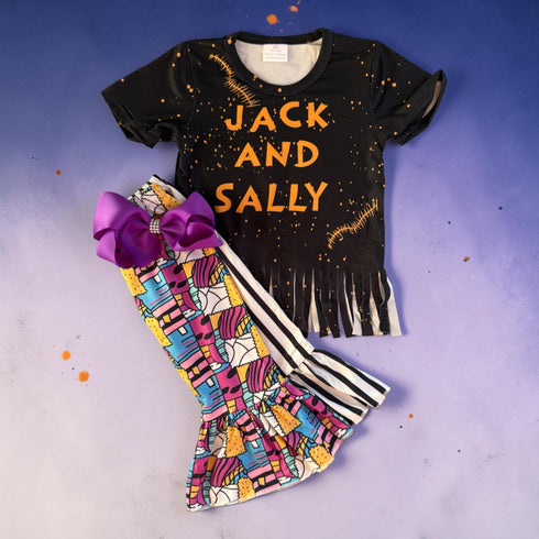 Girls Jack Flare Set + Matching Bow