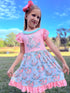 Pink Easter Bunny Dress for Girls + Matching Bow