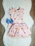 Bowtism Girls Ice Cream Lover Tutu Skirt Set with Matching Bow - Bowtism