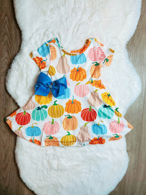 Bowtism Oh My Gourd Dress with Matching Bow - Bowtism