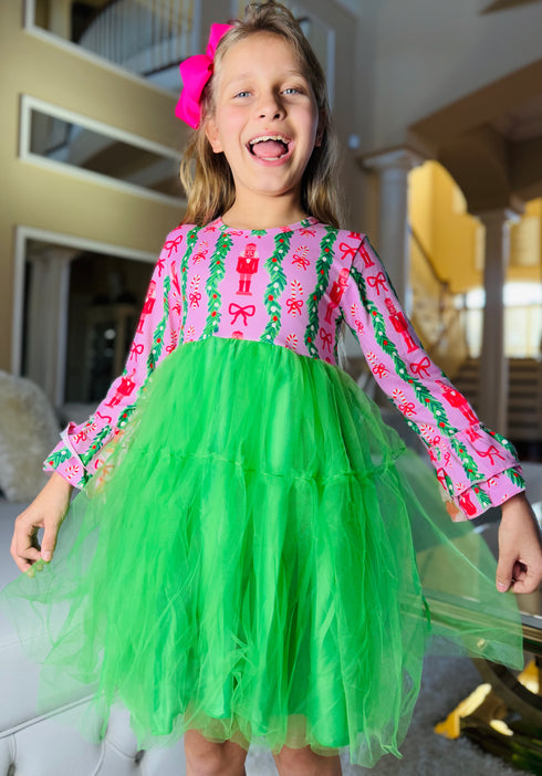 Girl’s Pink Nutcracker Tutu Dress with matching bow