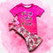 Girls Football Diva Flare Outfit Set with Matching Bow
