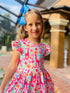 Girls Zoo Giraffe Dress with Matching Bow - Bowtism