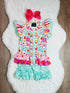 Bowtism Sweet Ella Bella Ruffled Shorts Set with Matching Bow - Bowtism
