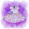 Purple Floral Boutique Dress with Matching Bow