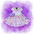 Purple Floral Boutique Dress with Matching Bow