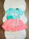 Bowtism Flamingo Tutu Dress With Matching Bow - Bowtism