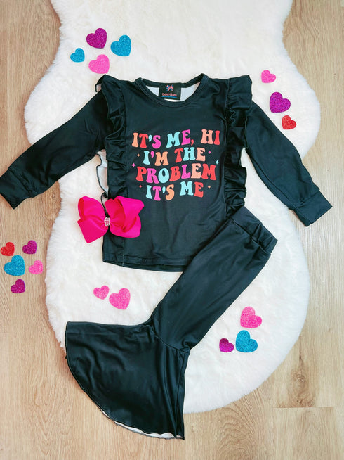 Bowtism Swiftie It's Me Flare Pants Set With Matching Bow - Bowtism