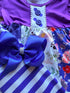 Girls Purple Floral Ruffle Pants Set with Ruffle Top