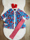 Bowtism Girls Berries Play Pant Set with Matching Bow - Bowtism