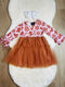 Bowtism Girls Gingerbread Cookie Party Tutu Party Dress with Matching Bow - Bowtism