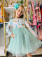 Bowtism Aqua Mermaid Friends Tutu Dress with Matching Bow - Bowtism