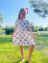 Girls Smile Face Dress with Matching Bow - Bowtism