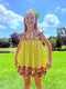 Girls Tropical Floral Shorts Set & Matching Bow