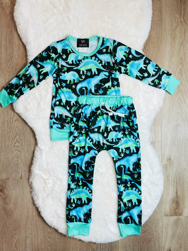 Bowtism Boys Dino Lounge Pants Set - Bowtism