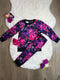 Bowtism Girls Purple Floral Lounge Pants Set with Matching Bow - Bowtism