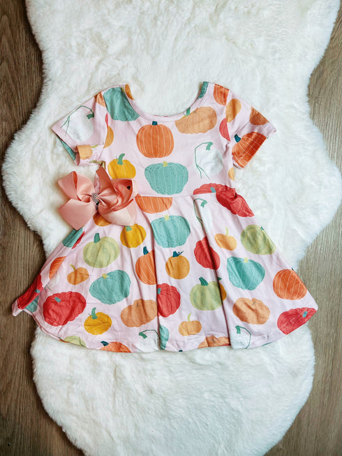 Bowtism Southern Sweet Harvest Dress with Matching Bow - Bowtism
