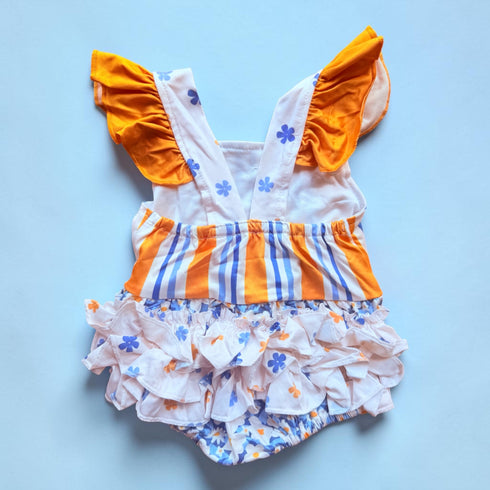 Baby Sweet Floral Romper + Matching Bow