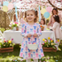Girls Preppy Spring Dress with Matching Bow
