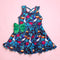 Girls Jungle Toucan Zoo Dress & Matching Bow