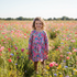 Girls Floral Spring Dress + Matching Bow
