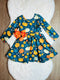 Bowtism Navy Natasha Pumpkin Dress with Matching Bow - Bowtism