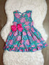 Bowtism Watercolor Turtle Twirl Dress with Matching Bow - Bowtism