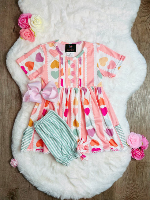 Bowtism Sweet Lover Shorts Set with Matching Bow - Bowtism