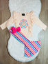 Bowtism Girls Grateful Thankful Blessed Pumpkin Flare Pants Set with Matching Bow - Bowtism
