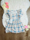 Girls Spring Plaid Dress with Matching Bow - Bowtism
