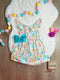 Bowtism Spring Floral Lace Dress with Matching Bow - Bowtism