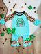 Bowtism Lucky & Blessed Romper with Matching Bow - Bowtism