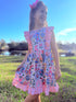 Girls Pink Goose Spring Dress + Matching Bow