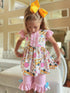 Bowtism Girls Pretty in Pink School Bus Set with Matching Bow - Bowtism