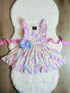 Girls Easter Peeps Dress with Matching Bow - Bowtism