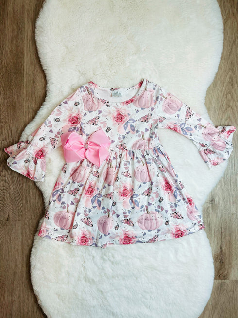 Bowtism Pumpkin Princess Dress with Matching Bow - Bowtism