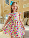 Girls Spring Floral Dress with Matching Bow - Bowtism