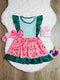 Bowtism Girls Watermelon Stripe Dress with Matching Bow - Bowtism