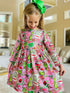Bowtism Naughty List Grinchmas Christmas Dress with Matching Bow - Bowtism
